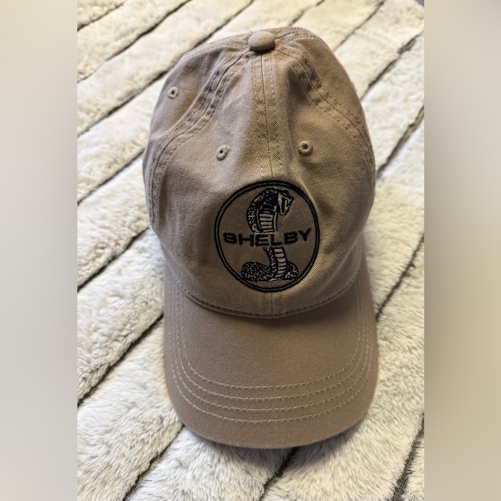 Shelby Cobra Embroidered Khaki Baseball Cap